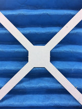 Load image into Gallery viewer, closeup air entering side blue pleated air filter MERV 10