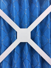 Load image into Gallery viewer, closeup air exiting side blue pleated AFP2000 air filter with wire mesh support backing